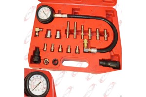 19PC Cylinder Pressure Meter Diesel Engine Compression Testing Gauge Kit TU15 